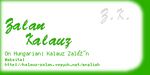 zalan kalauz business card